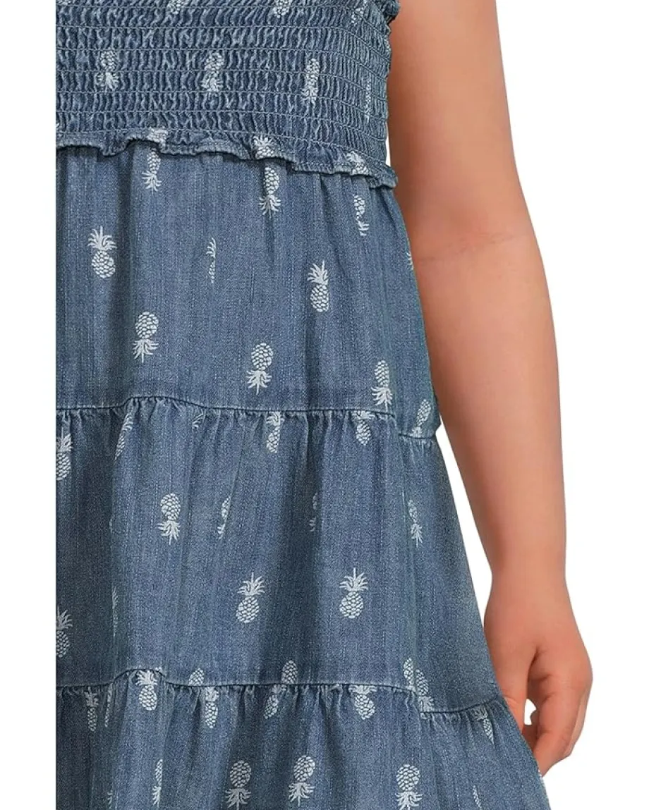 Janie and Jack Clothing<Pineapple Dress (Toddler/Little Kid/Big Kid) Blue