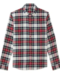 Clothing|Vineyard Vines Plaid Flannel Shirt (Big Kid) Marshmallow