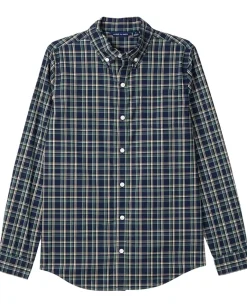 Janie and Jack Plaid Poplin Button Down Shirt (Toddler/Little Kid/Big Kid) Multicolor Clearance