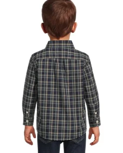 Janie and Jack Clothing<Plaid Poplin Button Down Shirt (Infant) Multicolor