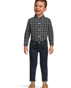 Janie and Jack Clothing<Plaid Poplin Button Down Shirt (Infant) Multicolor