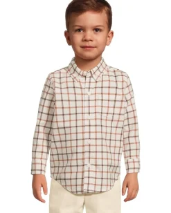 Janie and Jack Plaid Twill Button Down Shirt (Infant) Multicolor