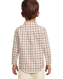 Janie and Jack Plaid Twill Button Down Shirt (Infant) Multicolor