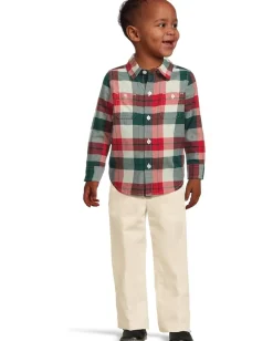 Janie and Jack Clothing<Plaid Twill Button Down Shirt (Infant) Multicolor