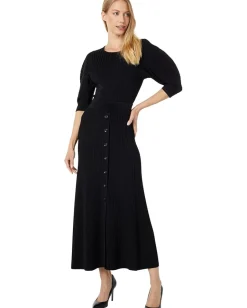 BCBGMAXAZRIA Pleated Sweater Top Black Outlet