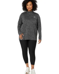 Activewear|Shirts & Tops|Under Armour Plus Size Tech 1/4 Zip Twist Black/White