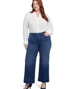 Kids NYDJ Plus Size Teresa Wide Leg Ankle in