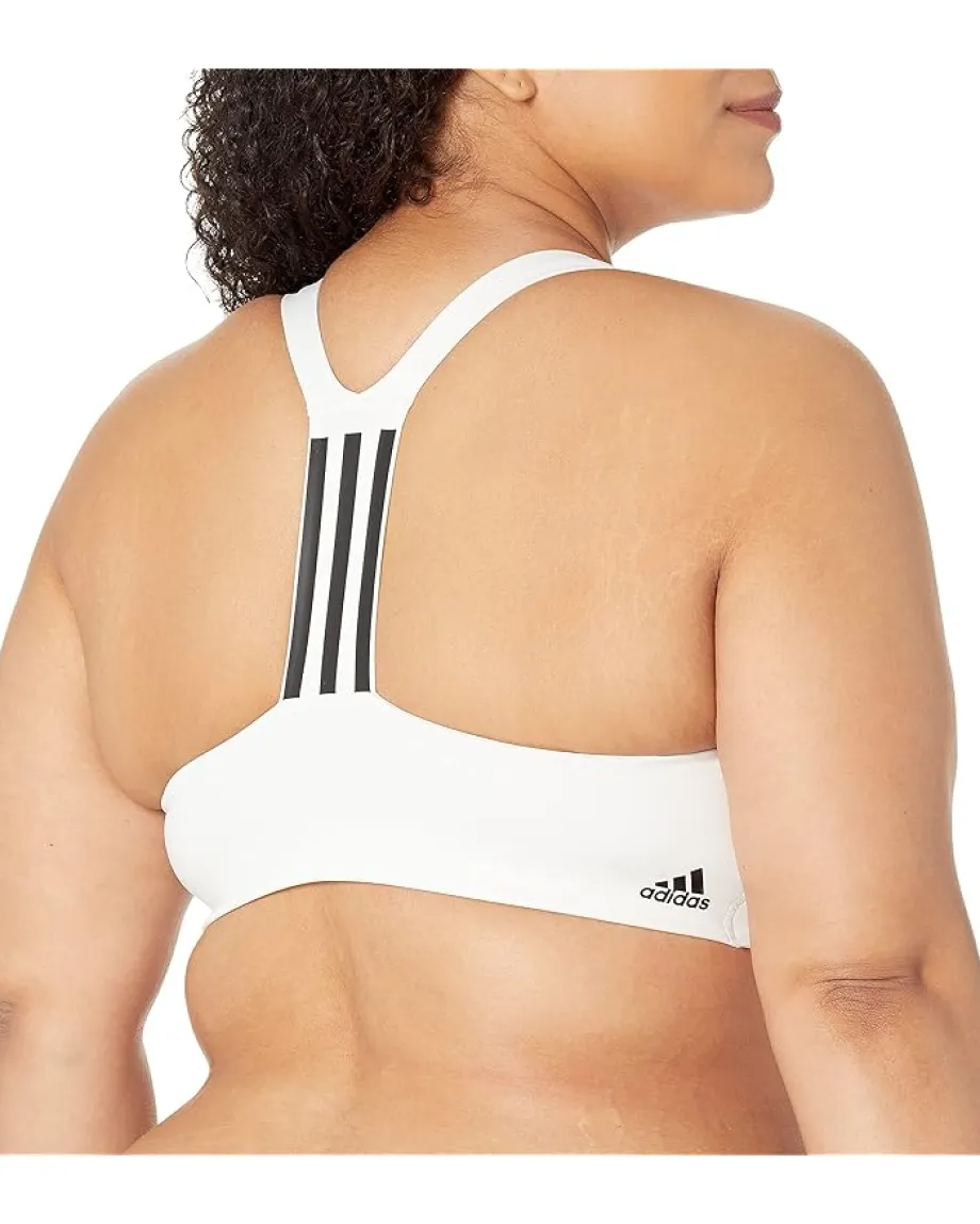 Activewear|adidas Plus Size Training Medium Support Better 3-Stripes Bra White