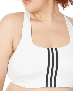 Activewear|adidas Plus Size Training Medium Support Better 3-Stripes Bra White