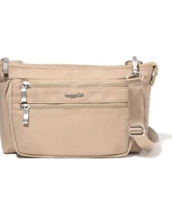 Baggallini Pocket Belt Bag Waist Pack And Crossbody Taupe Twill Best