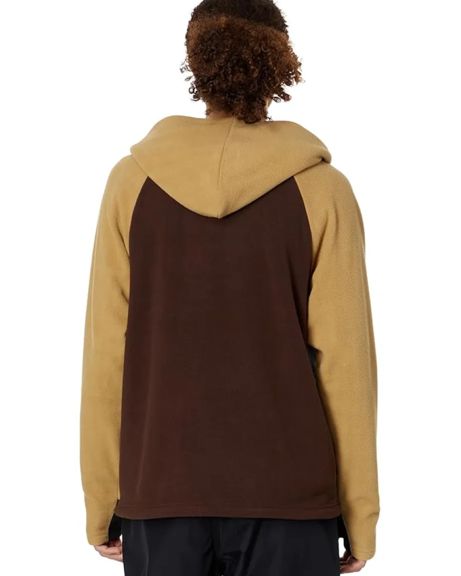 Volcom Snow Activewear<Polar Fleece Hooded 1/2 Zip Dark Khaki