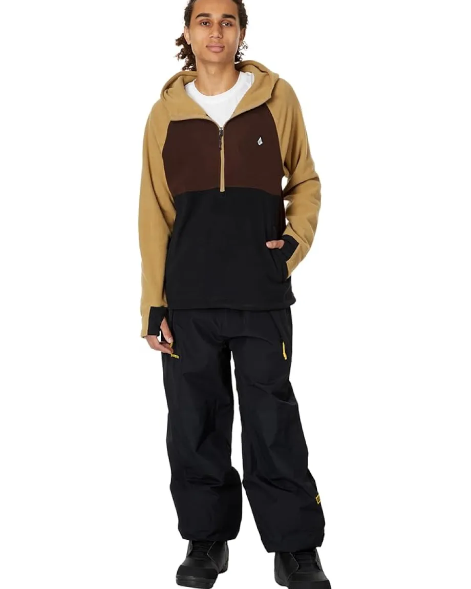 Volcom Snow Activewear<Polar Fleece Hooded 1/2 Zip Dark Khaki