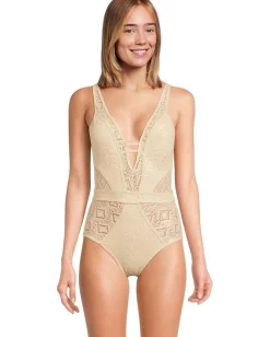 BECCA Polished Crochet Plunge One Piece Gold Online
