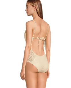 BECCA Polished Crochet Plunge One Piece Gold Online