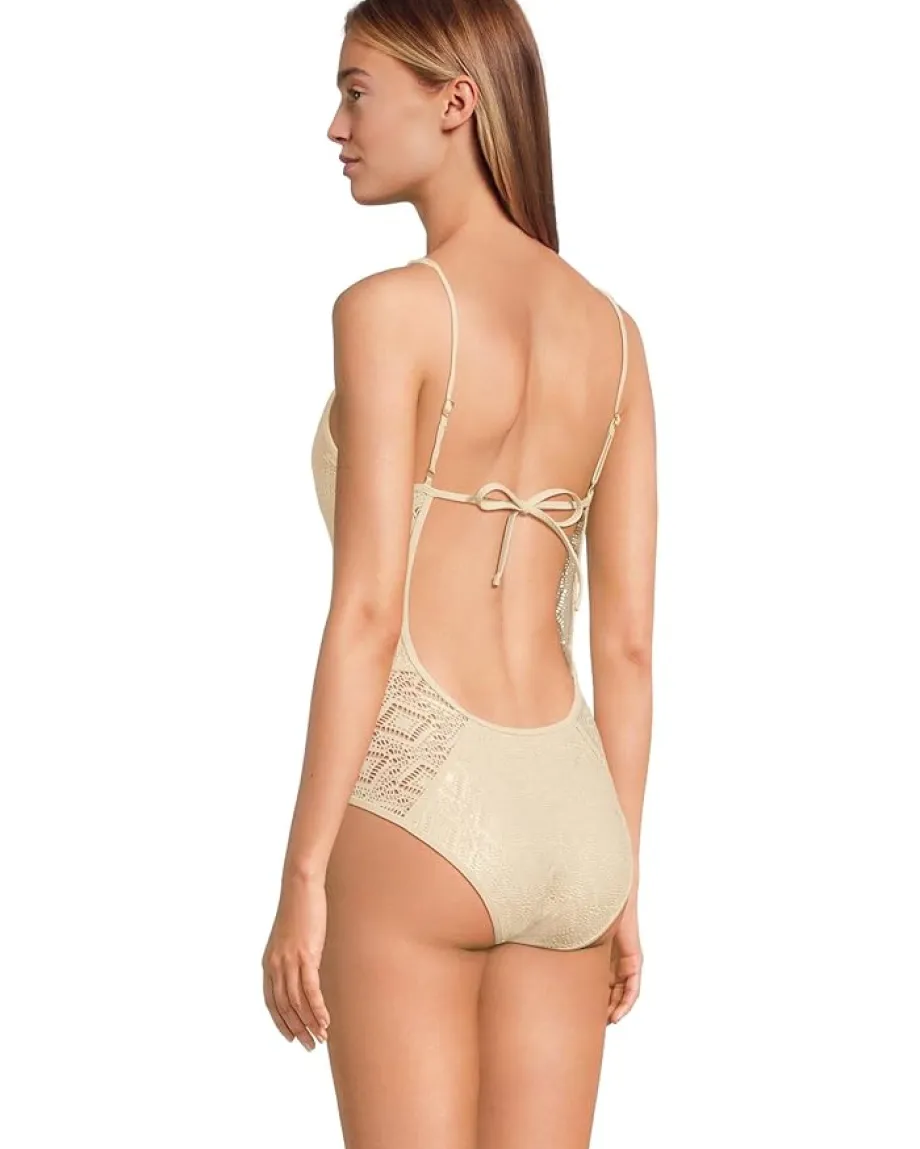 BECCA Polished Crochet Plunge One Piece Gold Online