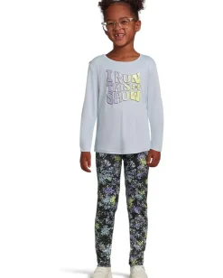 Under Armour Kids Printed LS Leggings Set (Little Kid) Blue Calm