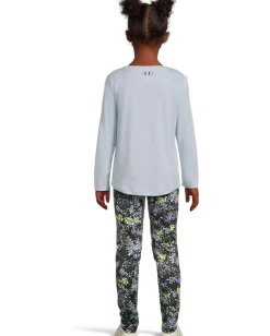 Under Armour Kids Printed LS Leggings Set (Little Kid) Blue Calm