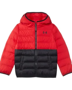 Under Armour Kids Pronto Colorblock Puffer Jacket (Big Kid) Red New