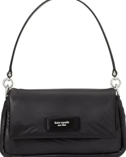 Bags|Handbags|Kate Spade New York Puffed Puffy Fabric Lola Convertible Crossbody Black