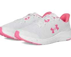 Under Armour Kids Pursuit 4 (Big Kid) Distant Gray/Super Pink/Super Pink
