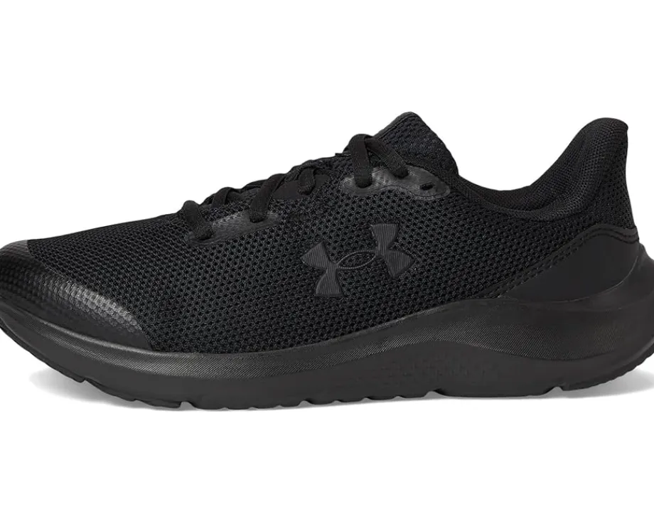 Under Armour Kids Pursuit 4 (Big Kid) Black/Black/Black Online
