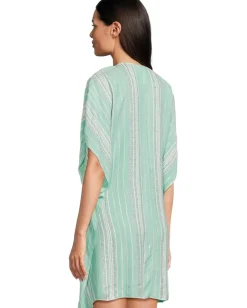 BECCA Swimwear|Swimsuits & Cover-Ups<Radiance Plunge Neckline Tunic Aqua Sea/Bellflower Multi