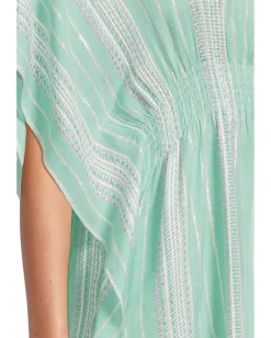 BECCA Swimwear|Swimsuits & Cover-Ups<Radiance Plunge Neckline Tunic Aqua Sea/Bellflower Multi