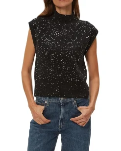 Women Michael Stars Raina Mock Neck Sweater
