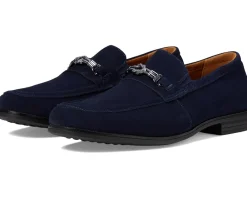 Stacy Adams Loafers|Loafers<Ravelle Moc Toe Bit Slip-On Navy Suede
