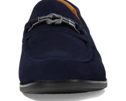 Stacy Adams Loafers|Loafers<Ravelle Moc Toe Bit Slip-On Navy Suede