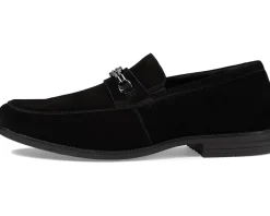 Stacy Adams Ravelle Moc Toe Bit Slip-On Black Suede Sale