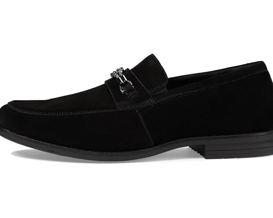 Stacy Adams Ravelle Moc Toe Bit Slip-On Black Suede Sale