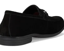 Stacy Adams Ravelle Moc Toe Bit Slip-On Black Suede Sale