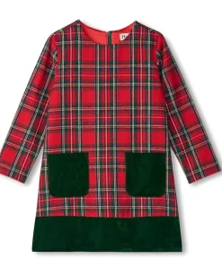 Hatley Kids Plaid A-Line Dress (Toddler/Little Kid/Big Kid) Red Clearance