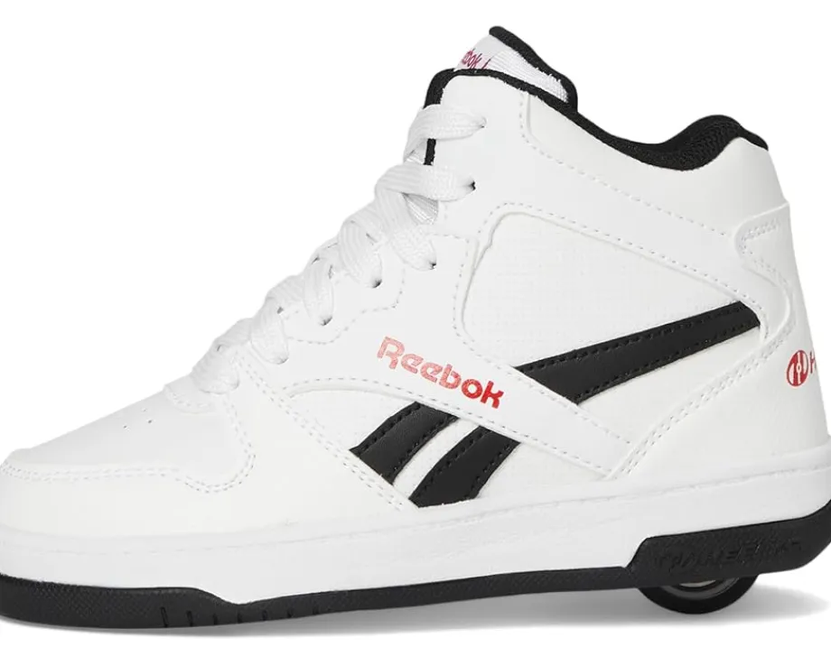 Heelys Reebok BB4500 Mid (Little Kid/Big Kid/Adult) White/Black/Red Best