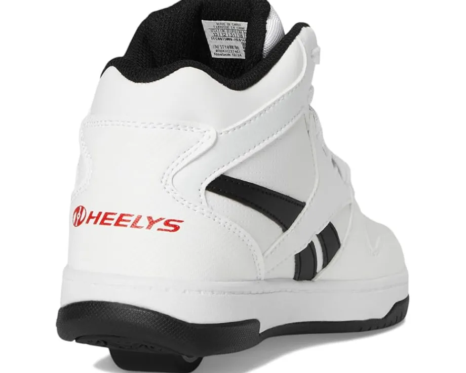 Heelys Reebok BB4500 Mid (Little Kid/Big Kid/Adult) White/Black/Red Best