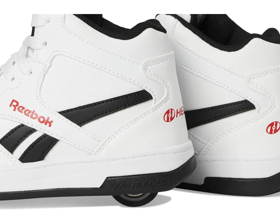 Heelys Reebok BB4500 Mid (Little Kid/Big Kid/Adult) White/Black/Red Best