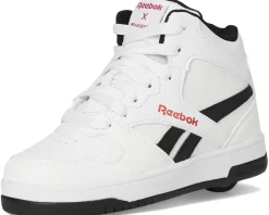 Heelys Reebok BB4500 Mid (Little Kid/Big Kid/Adult) White/Black/Red Best