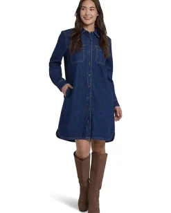 Women NYDJ Reese Denim Shirtdress