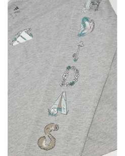 adidas Kids Clothing<Regular Fit Heather Tee (Big Kid) Medium Grey Heather