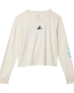 adidas Kids Clothing<Regular Fit Heather Tee (Big Kid) Oatmeal Heather