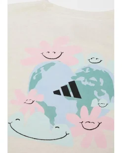 adidas Kids Clothing<Regular Fit Heather Tee (Big Kid) Oatmeal Heather