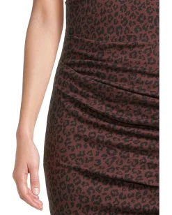 Women Michael Stars Reign Knife Neck Midi Pleated Dress