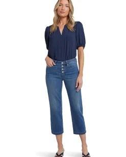 Women NYDJ Relaxed Piper Crop with 1" Hem Jeans in