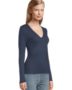 Women Michael Stars Remi V-Neck Tee