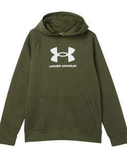 Under Armour Kids Clothing<Rival Fleece Big Logo Hoodie (Big Kids) Marine OD Green/White