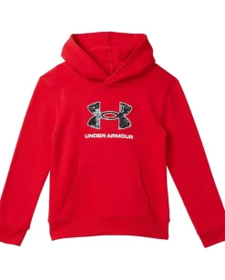 Under Armour Kids Rival Print Fill Hoodie (Little Kid) Red New