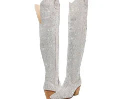 Boots|Boots|Blue by Betsey Johnson Rodeo Rhinestone