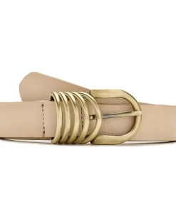 Free People Rori Leather Belt Cream Outlet