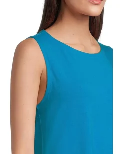 Dresses|Dresses|Eileen Fisher Round Neck Knee Length Dress Oahu Blue